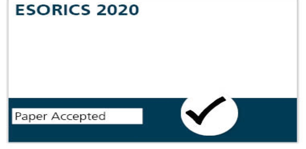 ESORICS 2020 Acceptance